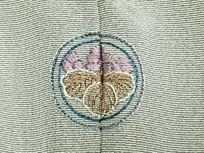 平和屋着物●訪問着　総刺繍　色紙重ね花文　暈し染め　金糸　正絹　逸品　AABM3841fy
