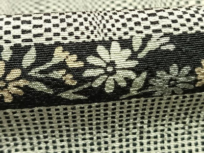 平和屋着物●上質な小紋　横段花蝶文　正絹　逸品　AABM3846fy
