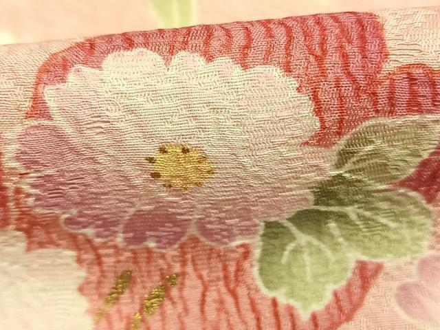 平和屋着物●豪華振袖　草花文　暈し染め　金彩　正絹　逸品　AABM3847fy