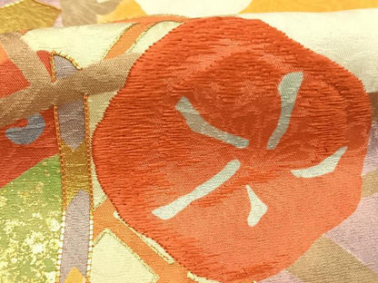 平和屋着物●豪華振袖　駒刺繍　枝梅松文　暈し染め　金彩　正絹　逸品　AABM3848fy