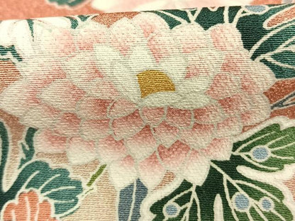 平和屋着物●訪問着　友禅　花蝶文　暈し染め　正絹　逸品　未使用　AABM3852fy