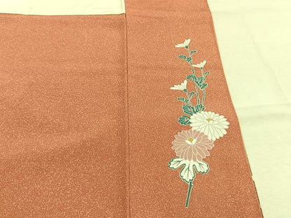 平和屋着物●訪問着　友禅　花蝶文　暈し染め　正絹　逸品　未使用　AABM3852fy