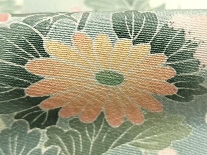 平和屋着物●十日町友禅作家　一梗　訪問着　草花文　暈し染め　正絹　逸品　AABM3858fy