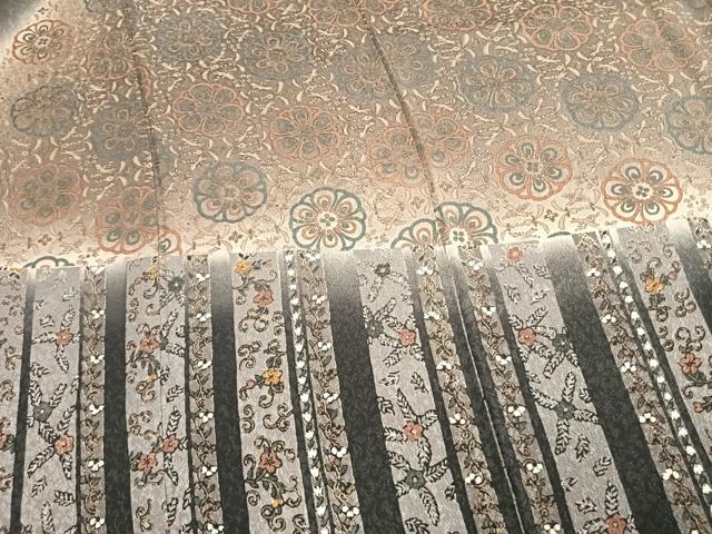 平和屋着物●訪問着　草花文　暈し染め　正絹　逸品　AABM3861fy