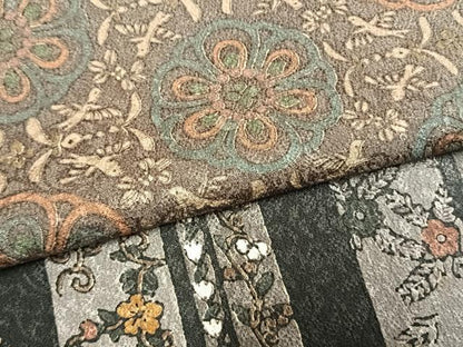 平和屋着物●訪問着　草花文　暈し染め　正絹　逸品　AABM3861fy