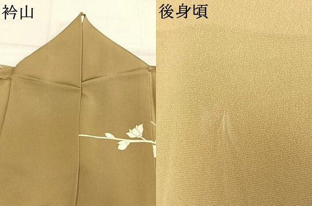 平和屋着物●訪問着　刺繍　枝花文　金彩　正絹　逸品　AABM3862fy