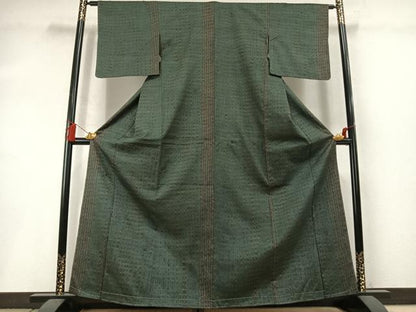 平和屋着物●上質な紬　竜巻絞り　正絹　逸品　未使用　AABM3863fy