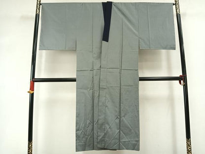 平和屋着物●男性　長襦袢　無双仕立て　格子　正絹　逸品　AABM3869fy