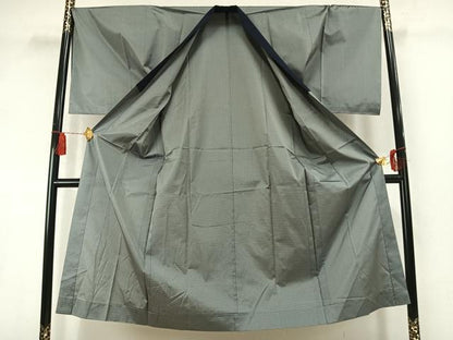 平和屋着物●男性　長襦袢　無双仕立て　格子　正絹　逸品　AABM3869fy