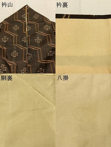 平和屋着物●国指定重要無形文化財　本場久米島紬　手織　正絹　逸品　AABM3872fy
