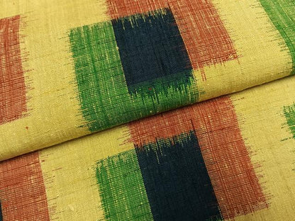 平和屋着物●銀座　志ま亀　紬　色紙重ね文　たとう紙付き　正絹　逸品　AABM3875fy