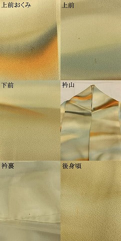 平和屋着物▼上質な小紋　霞文　暈し染め　正絹　逸品　AABM3879fy