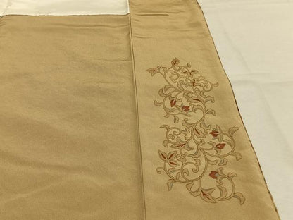 平和屋着物●訪問着　総刺繍　花鳥文　金糸　正絹　逸品　AABM3881fy