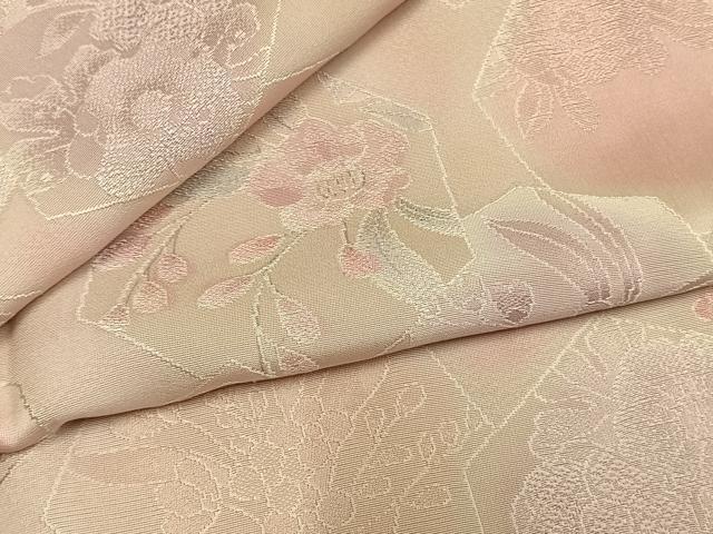 平和屋着物▼上質な小紋　地紋起こし　亀甲花文　正絹　逸品　AABM3883fy