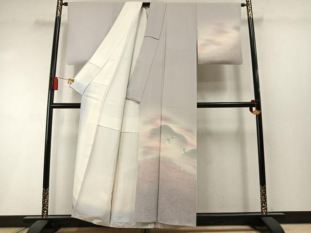 平和屋着物●訪問着　飛鳥樹林文　暈し染め　正絹　逸品　AABM3885fy
