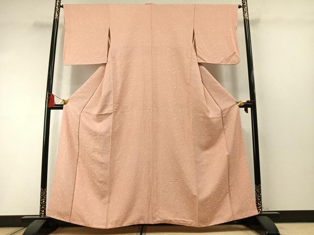 平和屋着物●お召　花唐草文　正絹　逸品　AABM3886fy
