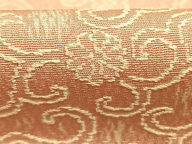平和屋着物●お召　花唐草文　正絹　逸品　AABM3886fy