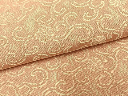 平和屋着物●お召　花唐草文　正絹　逸品　AABM3886fy