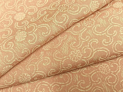 平和屋着物●お召　花唐草文　正絹　逸品　AABM3886fy