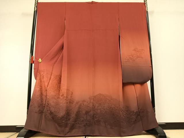 平和屋着物●中国三大刺繍　スワトウ刺繍　汕頭刺繍　総刺繍　振袖　吉祥花鳥文　暈し染め　正絹　逸品　未使用　AABM3890fy