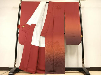 平和屋着物●中国三大刺繍　スワトウ刺繍　汕頭刺繍　総刺繍　振袖　吉祥花鳥文　暈し染め　正絹　逸品　未使用　AABM3890fy