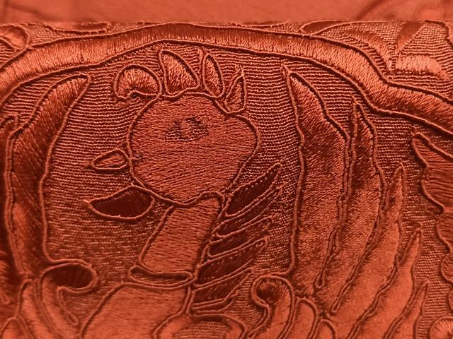 平和屋着物●中国三大刺繍　スワトウ刺繍　汕頭刺繍　総刺繍　振袖　吉祥花鳥文　暈し染め　正絹　逸品　未使用　AABM3890fy