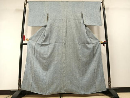 平和屋着物●名門　藤娘きぬたや・総絞り(杢目絞り)　小紋　正絹　逸品　AABM3893fy