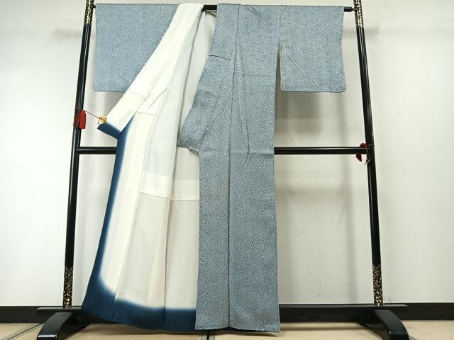 平和屋着物●名門　藤娘きぬたや・総絞り(杢目絞り)　小紋　正絹　逸品　AABM3893fy