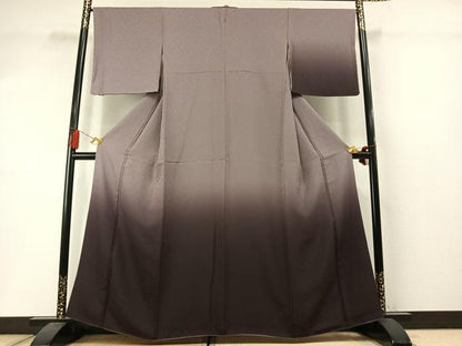 平和屋着物●訪問着　お召地　黄金糸　花唐草文　暈し染め　正絹　逸品　未使用　AABM3898fy