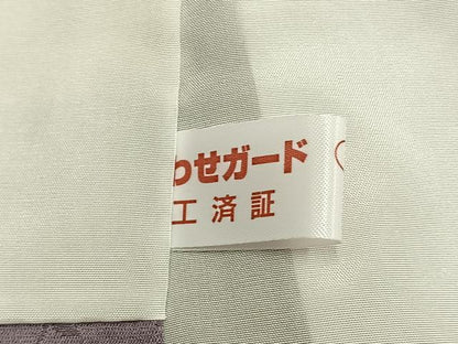 平和屋着物●訪問着　お召地　黄金糸　花唐草文　暈し染め　正絹　逸品　未使用　AABM3898fy