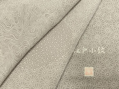 平和屋着物●伝統工芸士　石塚幸生　江戸小紋　訪問着　霞取り花文　正絹　逸品　AABM3903fy