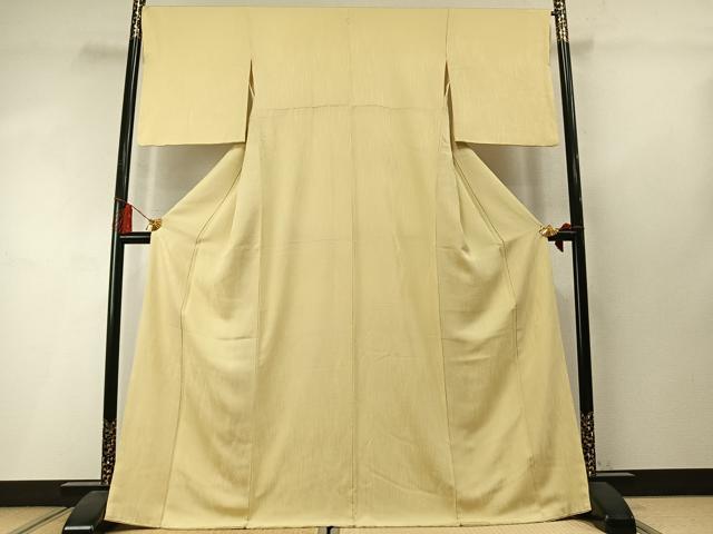 平和屋着物●無地絵羽訪問着　樹林地紋　砥粉色　正絹　逸品　AABM3911fy
