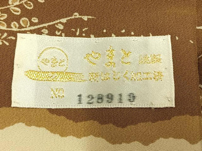 平和屋着物●長襦袢　無双仕立て　鳥獣戯画　やまと金ラベル　正絹　逸品　AABM3912fy