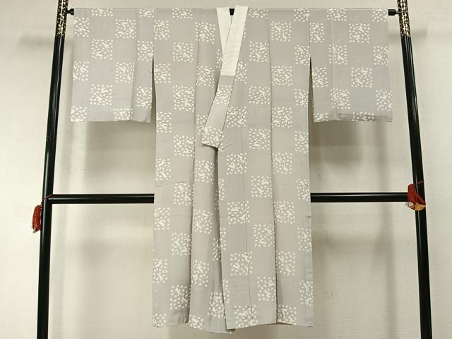 平和屋着物●長襦袢　無双仕立て　兎　舞桜文　正絹　逸品　AABM3914fy