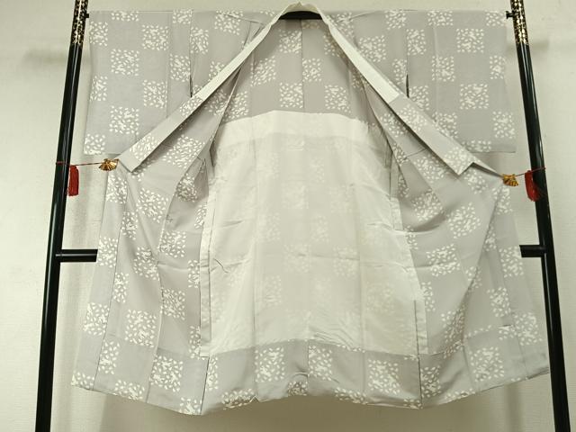 平和屋着物●長襦袢　無双仕立て　兎　舞桜文　正絹　逸品　AABM3914fy