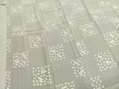 平和屋着物●長襦袢　無双仕立て　兎　舞桜文　正絹　逸品　AABM3914fy