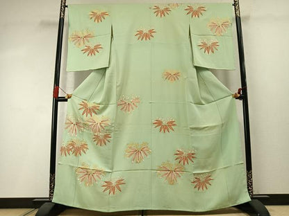 平和屋着物●訪問着　笹文　金彩　西武百貨店扱い　正絹　逸品　AABM3921fy