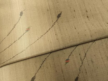 平和屋着物●上質な紬　幾何学文様　正絹　逸品　AABM3924fy