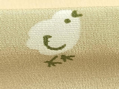 平和屋着物●長襦袢　無双仕立て　ひよこ　正絹　逸品　AABM3926fy