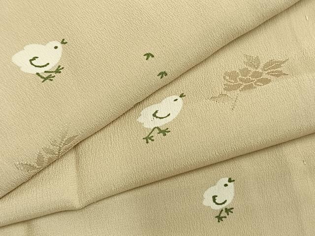 平和屋着物●長襦袢　無双仕立て　ひよこ　正絹　逸品　AABM3926fy