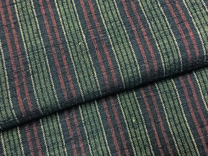 平和屋着物●上質な紬　縞　正絹　逸品　AABM3941fy