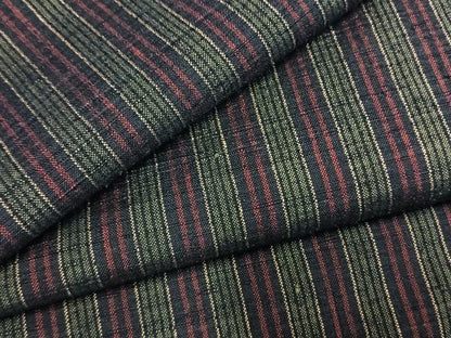 平和屋着物●上質な紬　縞　正絹　逸品　AABM3941fy