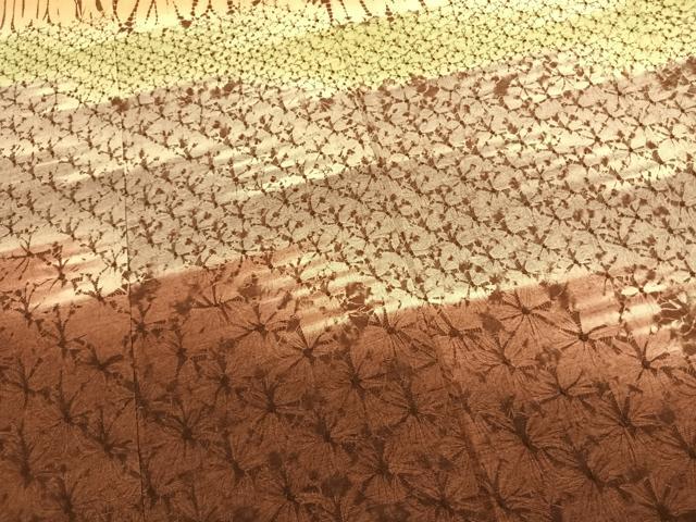 平和屋着物●訪問着　紬地　総絞り　霞文　正絹　逸品　AABM3948fy