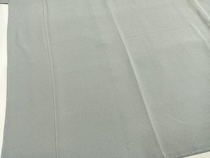 平和屋着物●上質な色無地　灰青色　正絹　逸品　未使用　AABM3949fy