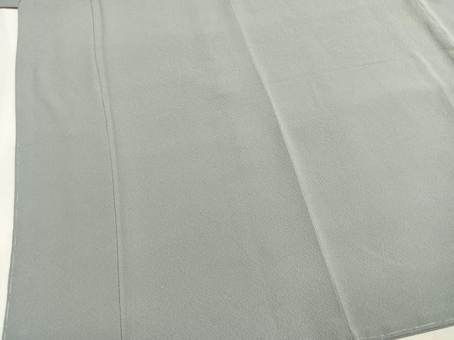 平和屋着物●上質な色無地　灰青色　正絹　逸品　未使用　AABM3949fy