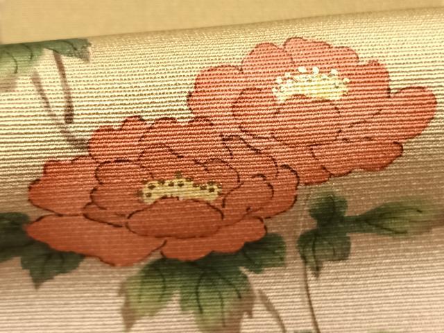 平和屋着物●訪問着　手描き　枝梅花文　暈し染め　金彩　正絹　逸品　未使用　AABM3953fy