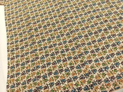 平和屋着物●上質な小紋　型染め　幾何学文様　正絹　逸品　AABM3955fy