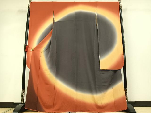平和屋着物●豪華振袖　霞文　暈し染め　鬼しぼ縮緬　正絹　逸品　AABM3958fy