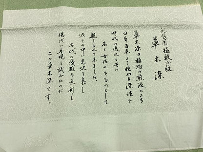 平和屋着物●江戸小紋　作家物　草木染　倭志織　鮫小紋柄　やまと誂製　証紙付き　正絹　逸品　AABM3967fy