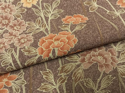 平和屋着物●訪問着　草花文　暈し染め　ロング丈　正絹　逸品　未使用　AABM3970fy
